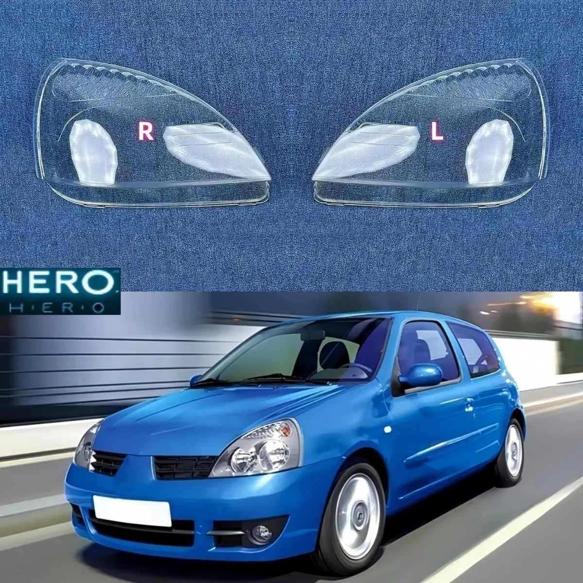 

For Renault Clio 2009 Car Accessories Headlight Shell Lampshade Transparent Headlamp Cover Plexiglass Replace Original Lens