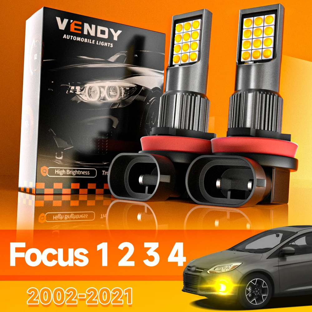 2 stücke Für Ford Focus 1 2 3 4 2002-2021 LED Nebel Licht 2004 2005 2011 2012 2013 2014 2015 2016 2017 2018 2019 Canbus Zubehör