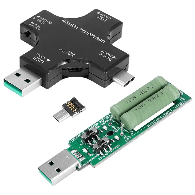 

A65P-USB C Tester,2 In 1 Type C USB Tester Color Screen IPS Digital Multimeter,Voltage,Current,Power,Temperature,With Loader