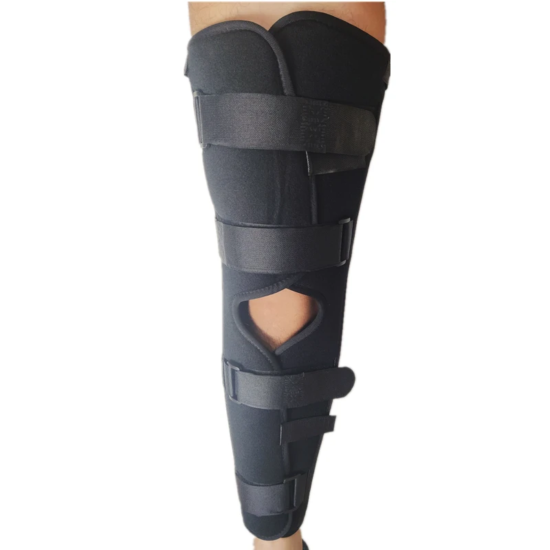 1pcs Three Panel Long Knee Leg Immobilizer Adjustable Fixed Splint Knee Brace Support Leg Fracture Straight Injury Recovery