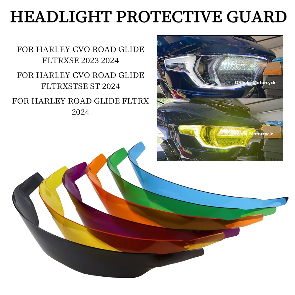 

New Motorcycle Headlamp Protector Guard Fairing Headlight Cover Accessories For Harley CVO Road Glide FLTRXSE Road Glide ST 2024