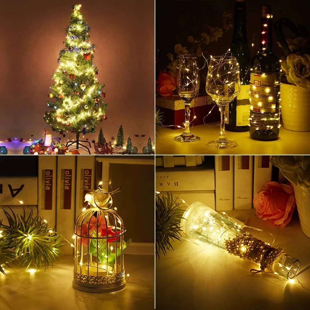 10/20/50 Pack Fairy Lights Battery Operated LED String Light for Wedding Bedroom Festival Decor