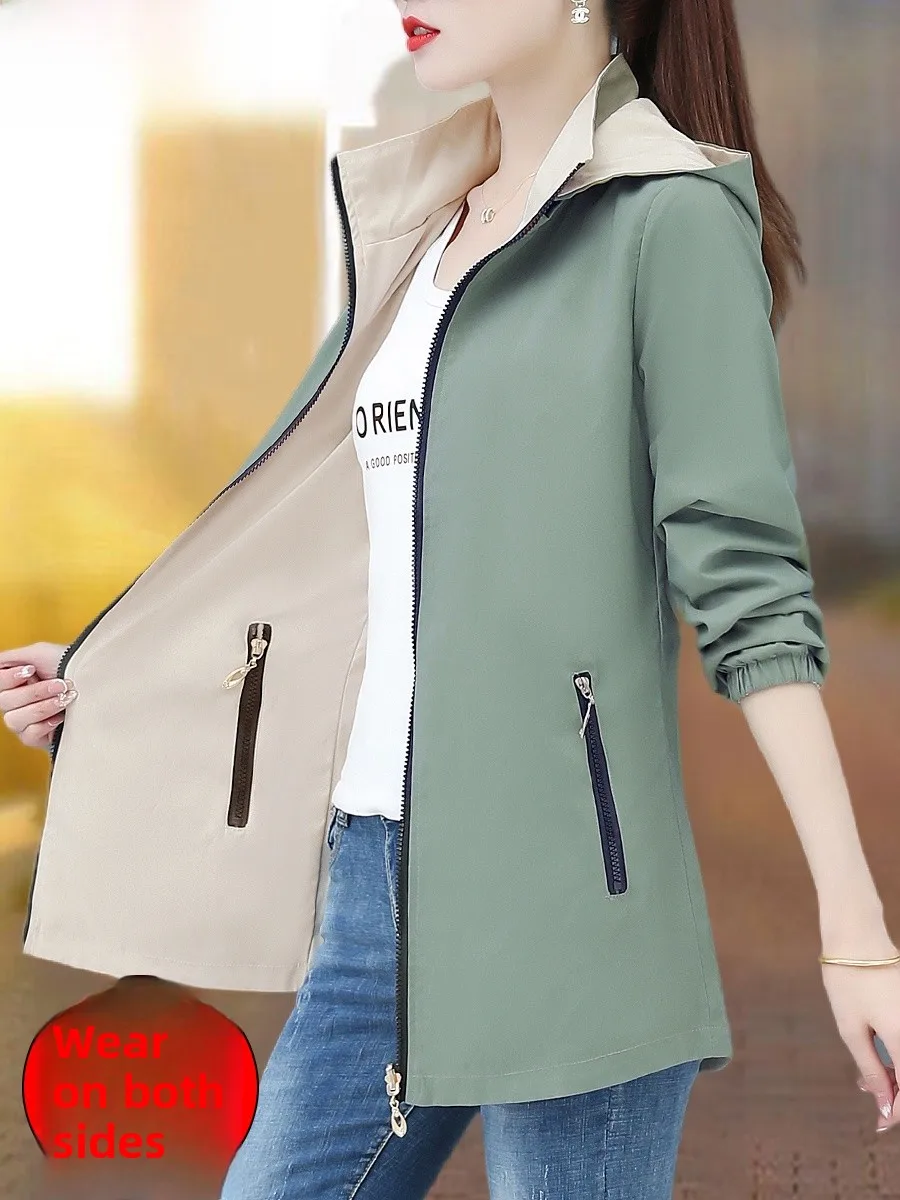 

Женская двусторонняя куртка TUCANO, весна-осень 2025, новая универсальная модель средней длины, повседневная модная верхняя одежда