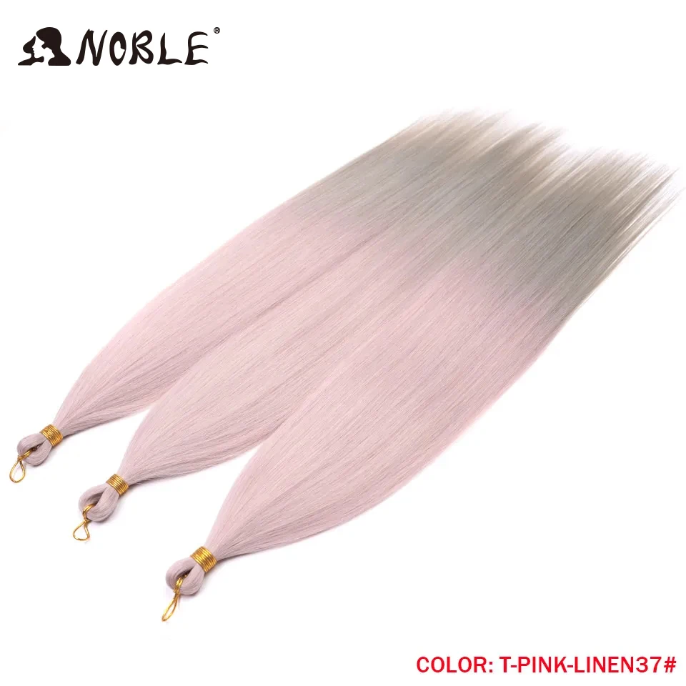 Noble Hair Ariel Glattes Pferdehaar Bündel Häkelzöpfe Synthetisches Flechthaar Ombre Braun Weiche Häkelhaarverlängerungen – Detail 23