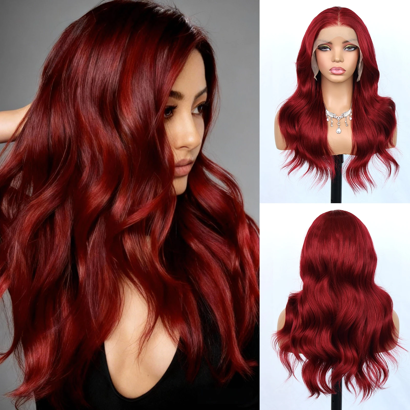 

Синтетический парик Aubree с кружевной передней частью для женщин, 13x6, без клея, предварительно прорезанный, 22 дюйма, волнистый, термостойкий, для повседневного использования