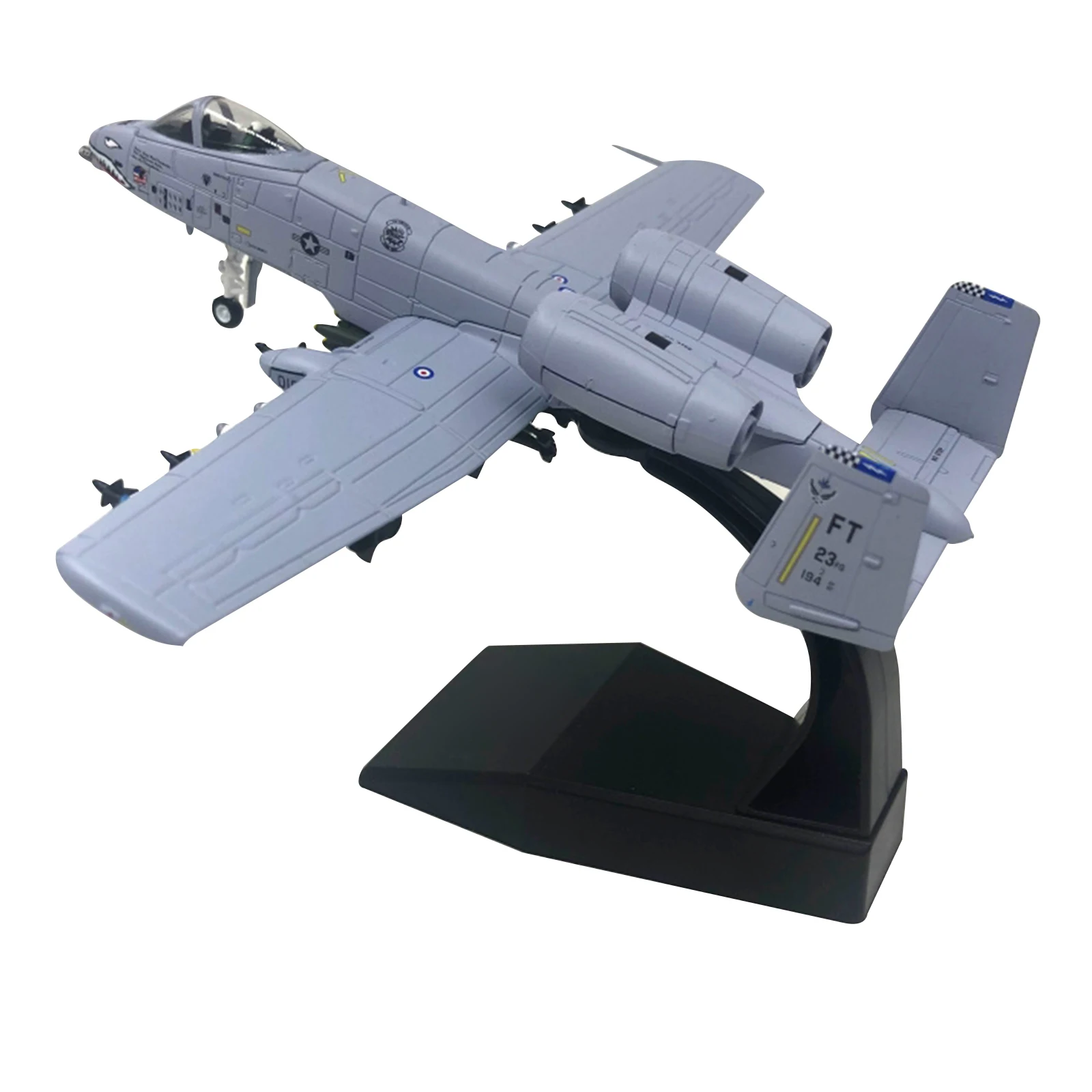 1/100 A-10 Attack Aircraft Thunderbolt II Fighter Airplane Model with Display Stand For Home Decoration Collection Gift