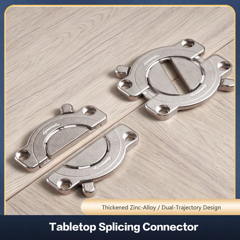 Heavy Duty Thickened Round Zinc Alloy Rotary Locking Table Connector Flat Fastener For Wooden Desk Cabinet Office Splicing