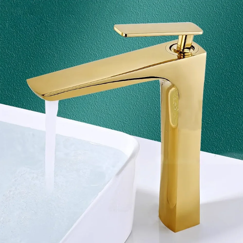 All-copper cold and hot bathroom basin faucet domestic bathroom washbasin washbasin faucet heightened faucet
