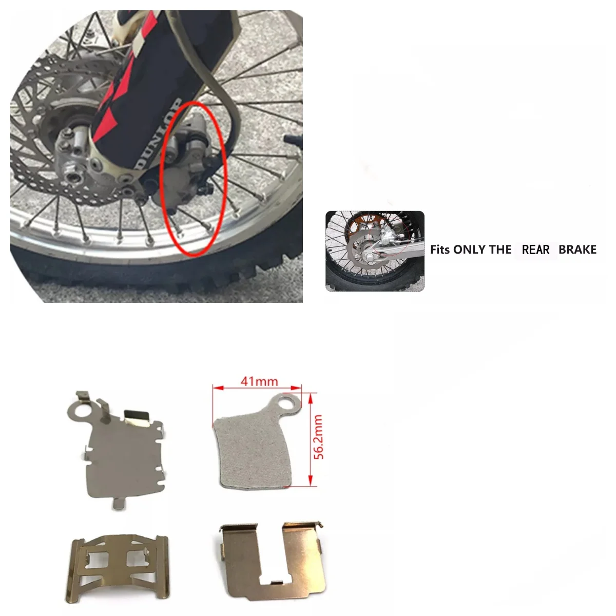 Durable For KTM SX SXF XC XCF Rear Brake Caliper Retaining Spring Clip Set 54813018000 Motorcycle Replacement Accessories