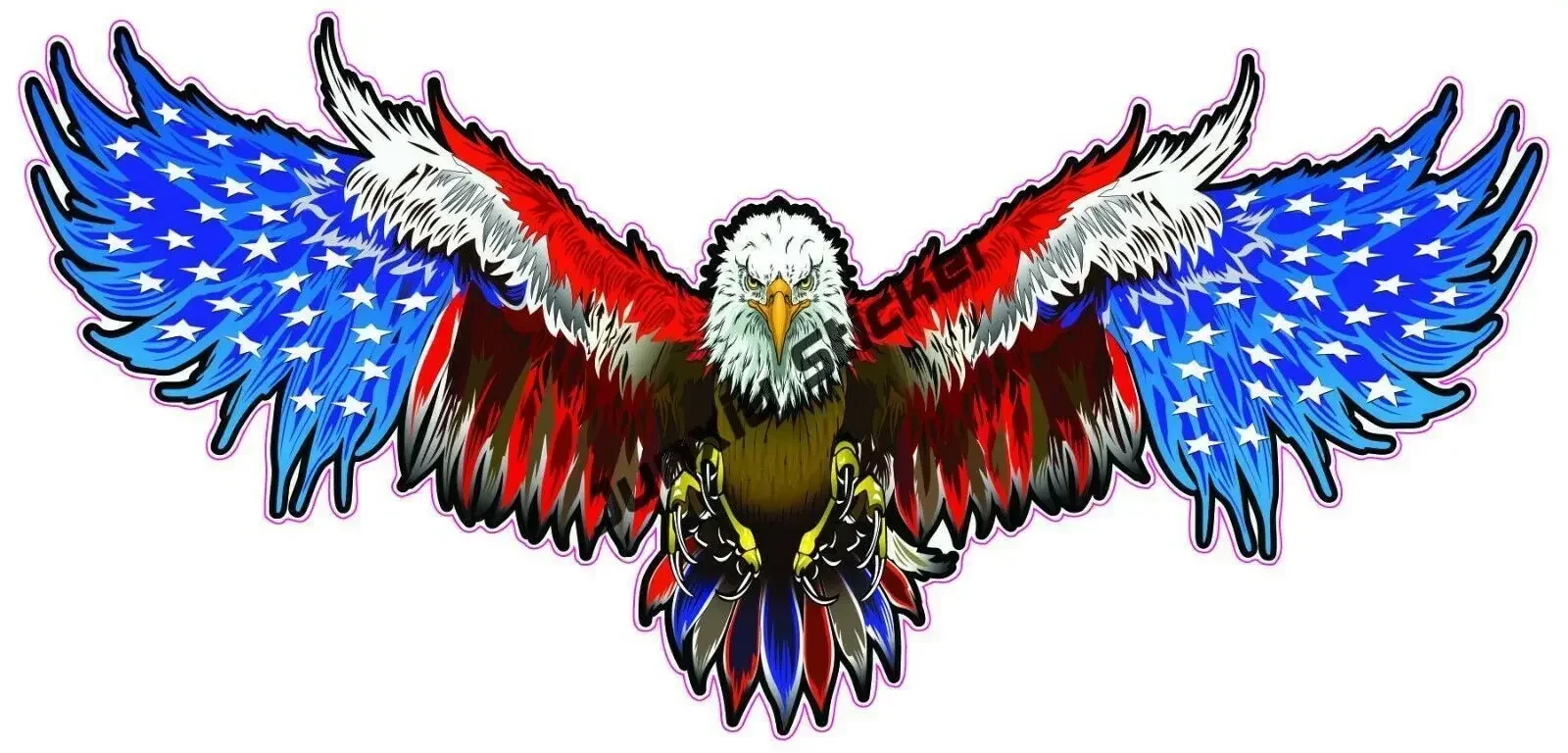 The American Flag Is The Bald Eagle Eagle Sticker for Motorcycle Eagle Biker Bumper Ride Hard 2020 Badges Stickers Accessories