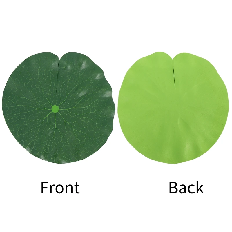 15 Pieces 5 Kinds Artificial Floating Foam Lotus Leaves Lily Pads Fake Foliage Pond Decor For Pool Aquarium Decoration