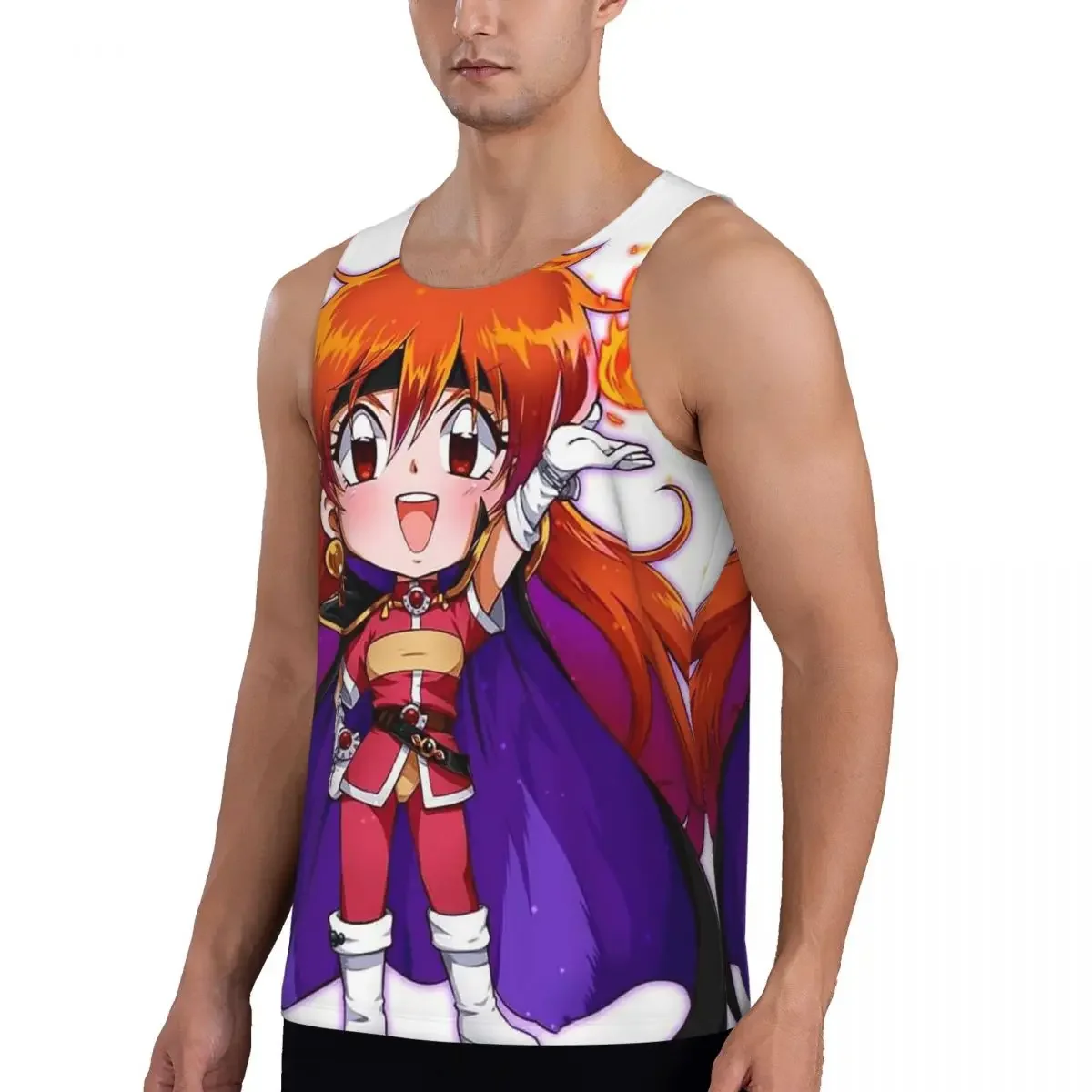 Quick Dry Lina Inverse Dragon Slave Slayers Gym Tank Muscle Sleeveless Shirt Bodybuilding Breathable Vest