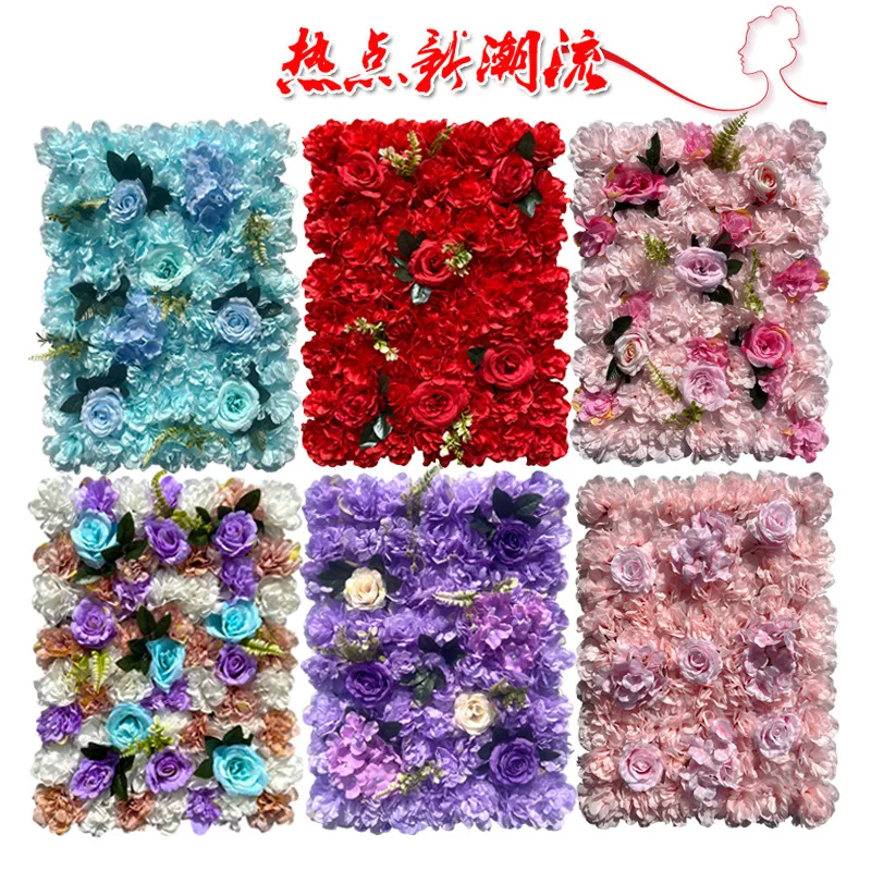 

Имитация розы, искусственный искусственный цветок, гортензия, ряд, свадебная фотография, шелковый цветок, декоративный фон, стена