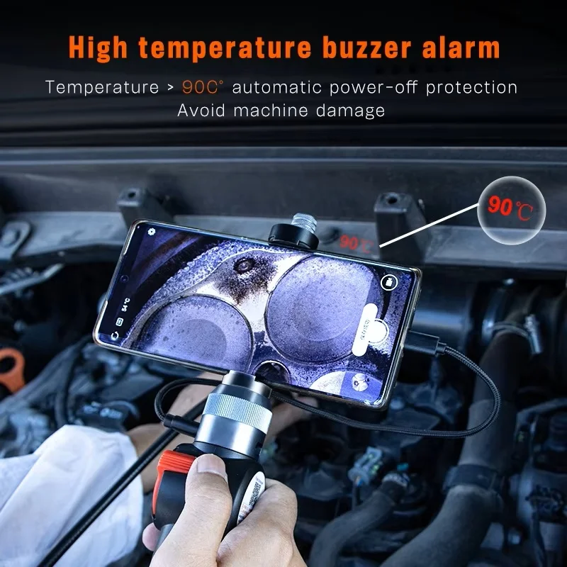 H4A IP67 Waterproof USB Endoscope Camera 180° Articulating HD USB Phone Camera for Automotive Mechanics Support IOS Android