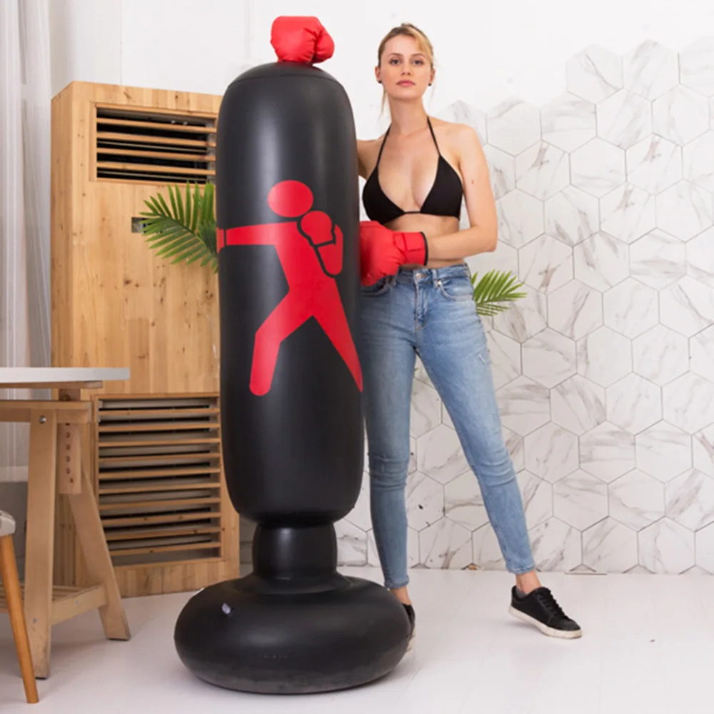 Inflatable Boxing Punching Bag for Adult Children Boxing Equipment Sandbag BoxingTraining Column Target Stress Relief