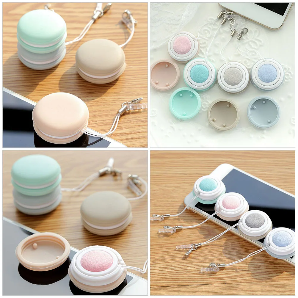 

2pcs Screen Macaron Shape Double Sided Microfiber Cloth For Phone Laptop Computer Screen Cleaner Camera Lens Wipes