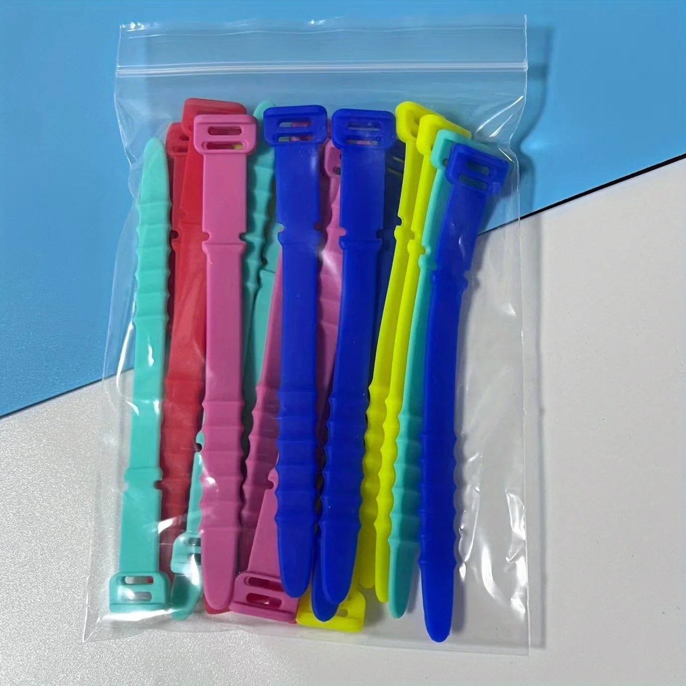 20pcs Silicone Cable Ties: Keep Your Cables Organized & Tangle-Free!