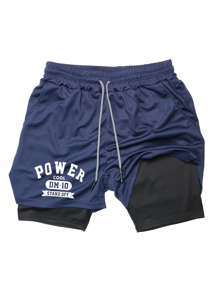 Men's Anime Hunter x Hunter Gym Shorts Bilayer 2-in-1 Breathable Quick-drying Absorb Sweat Sports Short Gym Jogging Pants df0577