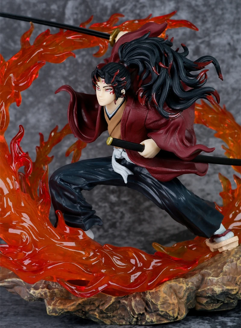 21cm Anime Tsugikuni Yoriichi Kokushibo Battle Ver. GK PVC Action Figure Statue Collectible Model Kids Toys Doll Gifts