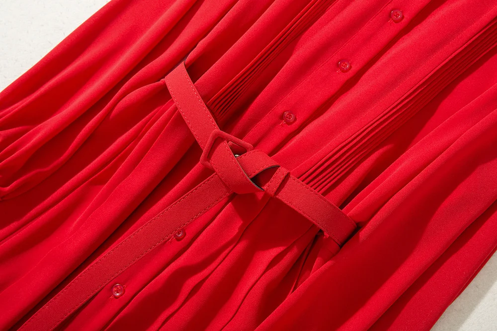 Kate Middleton vestido de mujer de gran tamaño XXL de alta calidad moda elegante Oficina señora Casual manga larga primavera otoño vestidos plisados