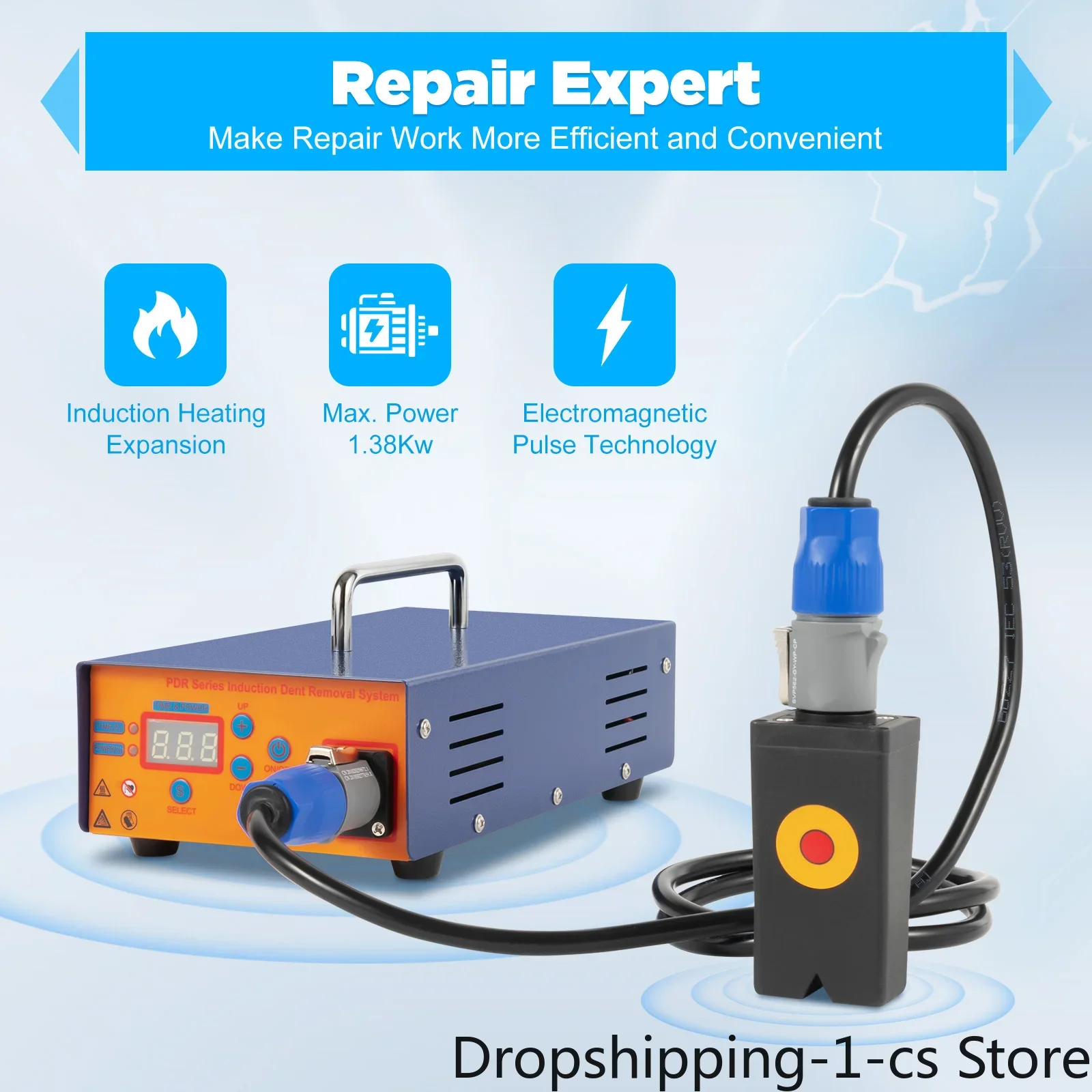 

1380W 110V Mini Induction Heater Machine PDR Car Dent Repair Tools Magnetic Automotive Flameless Heating Machine