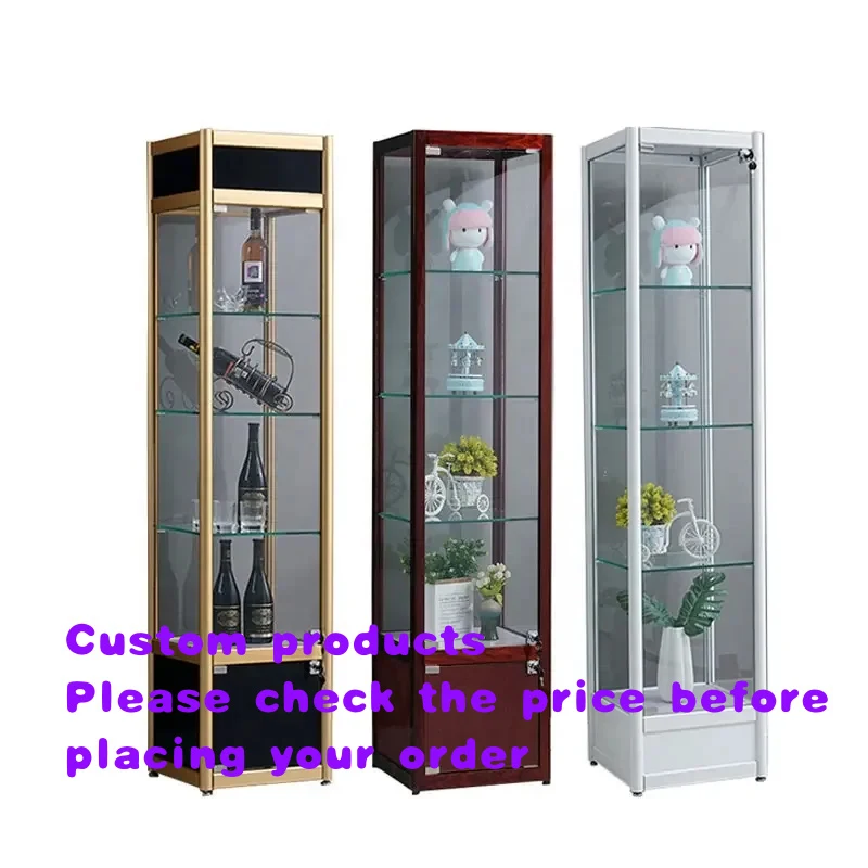 

custom.LED Light Lockable Glass showcase Toys Display Cabinets museum Souvenir Display