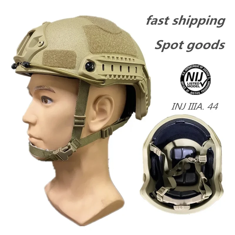 FAST PE NIJ IIIA High Cut Ballistic Helmet Bulletproof Green