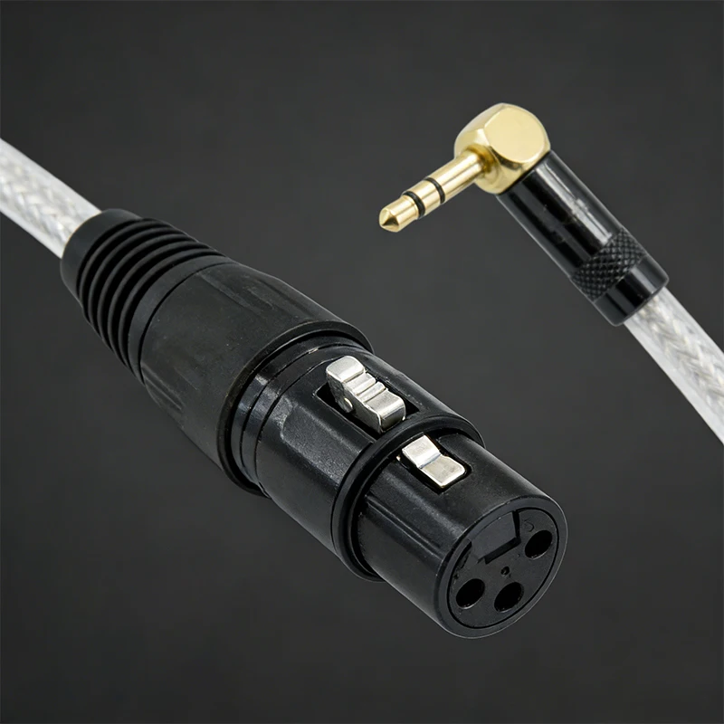 

3.5mm to XLR Female Cable Gold-Plated Plug Reduce Signal Loss – Live Sound for Outdoor Show/Backyard Party