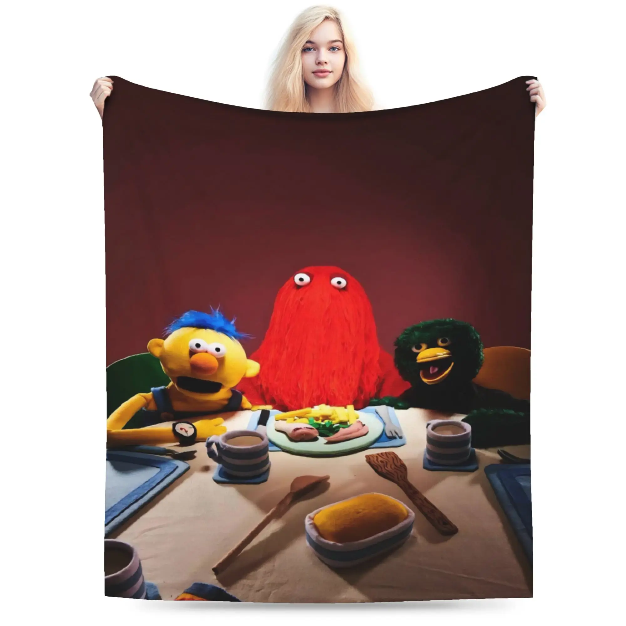 Don't Hug Me I'm Scared Blanket Soft Velvet Cute Gifts  Throw Blankets Quilt