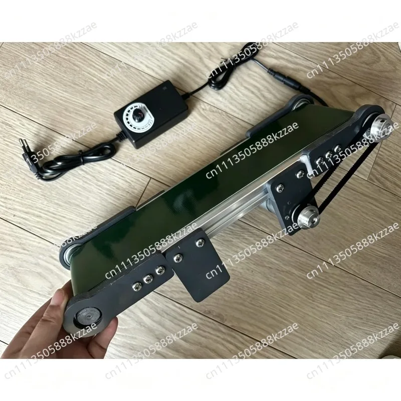 10x35cm Mini Electric Desktop Conveyor Belt 0-116RPM Speed Adjustable DIY Elevator Model Friction Experimental Device