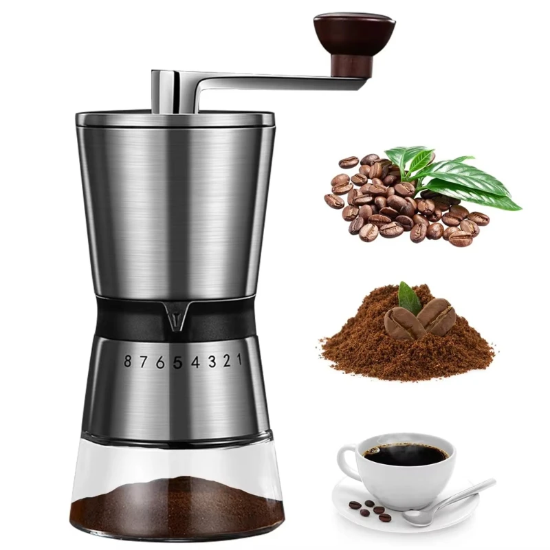

Environmentally friendly and durable hand-cranked coffee grinder, a modern design portable hand grinder, suitable for home use