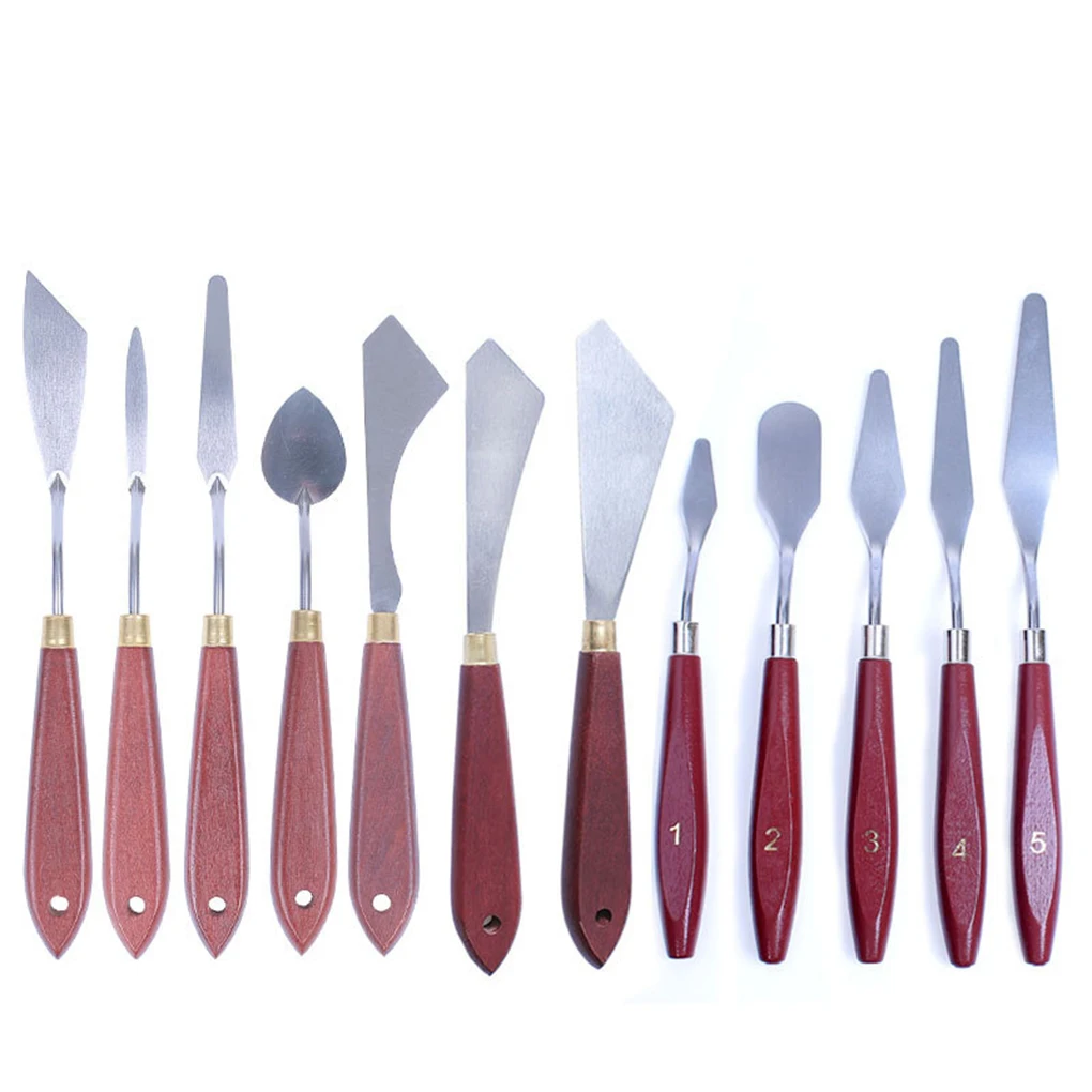 Painting Mixing Scraper Stainless Steel Art Spatula Slicer Drawing Accessory
