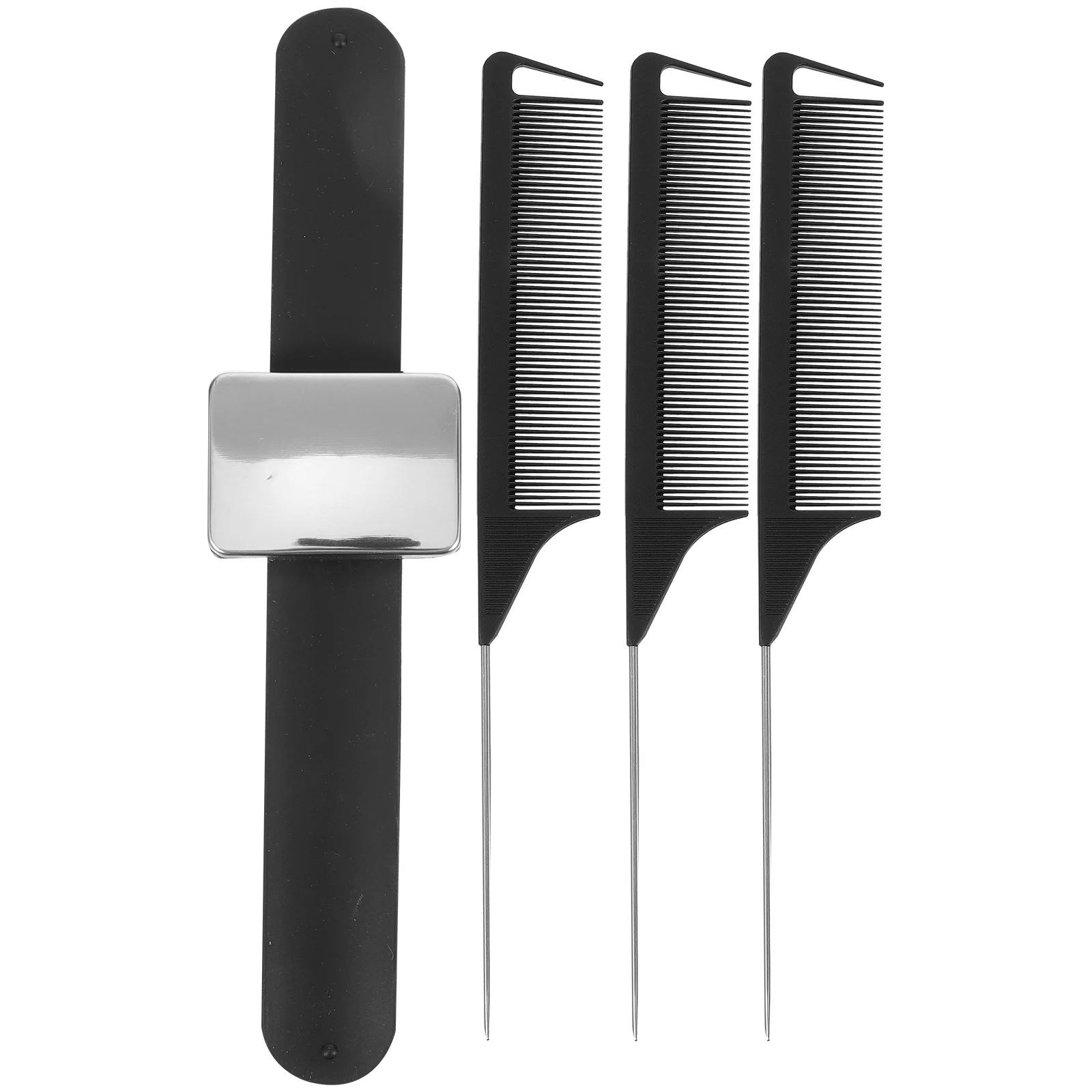 Magnetic Wristband Hair Styling Comb Barrettes Rubber Bracelet Pin Cushion for Sewing Pins