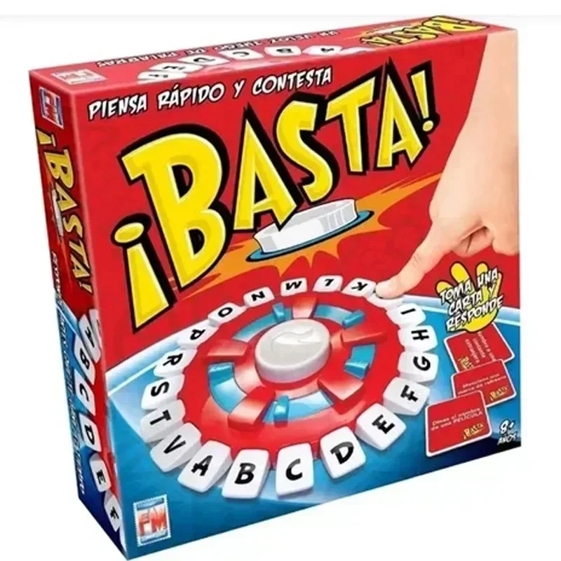 New Upgraded Basta 2.0 Spanish Tapple Word Game - English Tapple Games Version Quick Thinking Letter Pressing Board Game Gifts