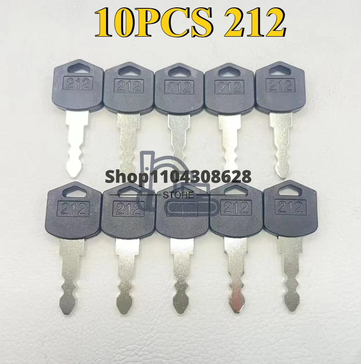 

10 шт. 212 ключи зажигания D554212 для вилочного погрузчика Doosan Daewoo 212 D25 D35 G25 G35