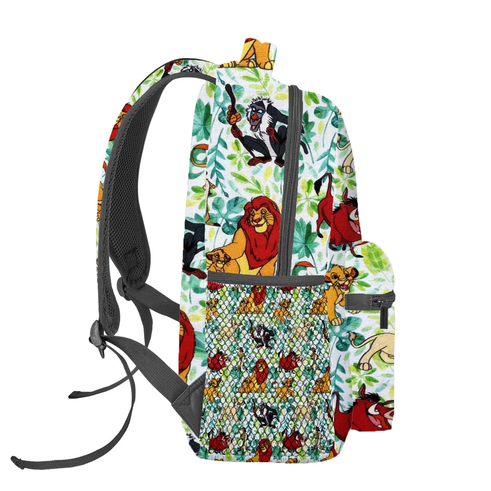 حقيبة الظهر ذات الطابع الأسد الملك: طباعة شخصية الغابة #4