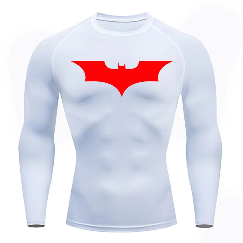 Men\'s T-Shirt Long Sleeve Compression MMA  Shirt Sun Protection Second Layer Quick Dry Fitness Top Sport Rashgarda Bodybuilding