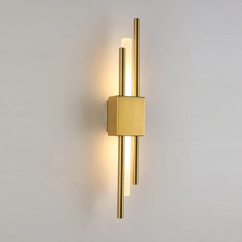 Imagem -03 - Elegante Moderno Acrílico Tubo Led Lâmpada de Parede Quarto Sconce Corredor Decoração Cabeceira Lâmpada Sala