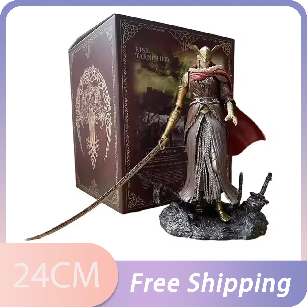 24cm ELDEN RING Figure Malenia Blade Of Miquella Anime Figure Valkyrie Figurine Model Pvc Statue Doll Collection Decoration Toys