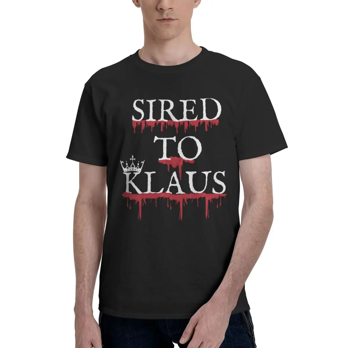 The Vampire Diaries Sired To Klaus Mikaelson T Shirts Graphic Y2K Idea Crewneck Mens Women Tshirt Clothing