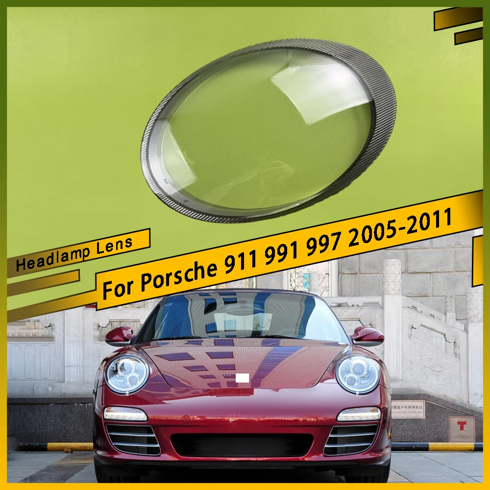 

Car Headlight Lens Shell Headlamp Cover Plexiglass Lamp Shade Transparent Lampshade Housing For Porsche 911 991 997 2005 - 2011