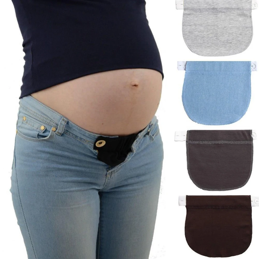 

5pcs Maternity Pants Extender Adjustable Pregnancy Waistband Extender Elastic Trouser Extender for Women Pregnancy/Obese People