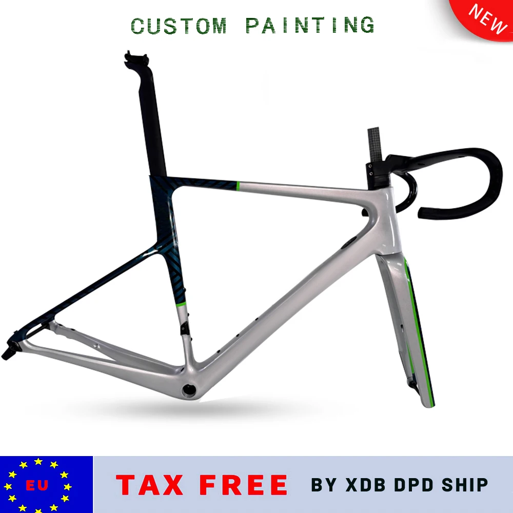 2025 NEW Carbon Fiber Road Bike Frameset Racing Road Bicycle Frame Disc Brake Frameset Cycling Bicycle Can Custom Color XDB Ship