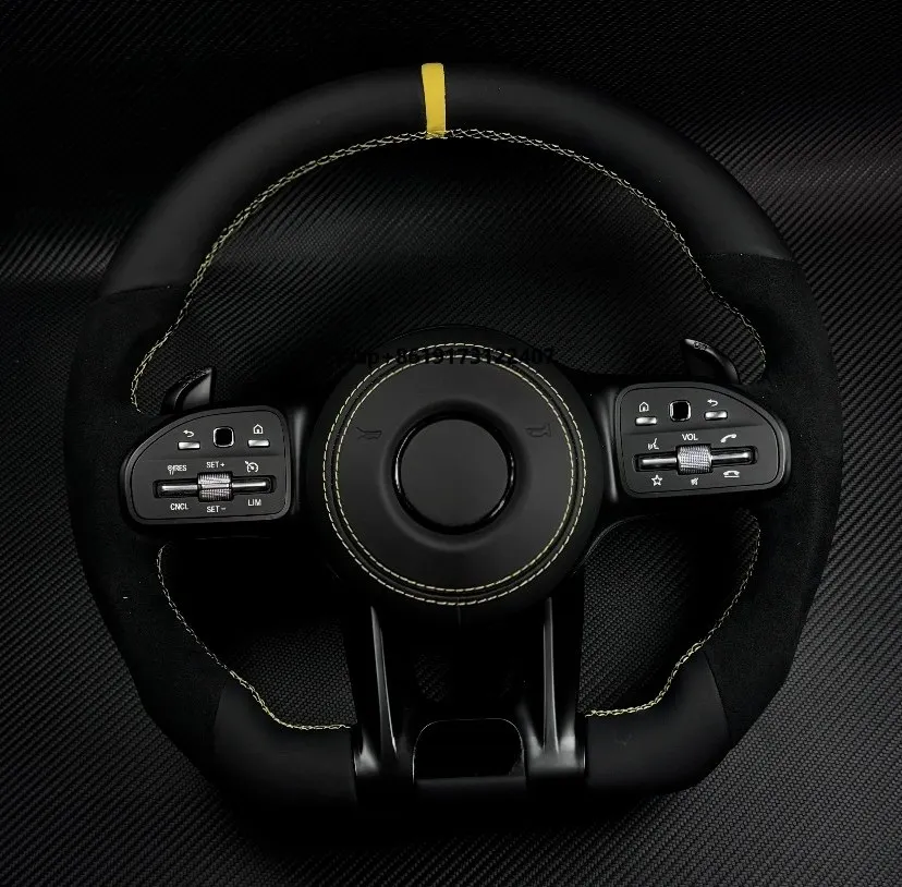 

Custom Black Genuine Leather Steering Wheel