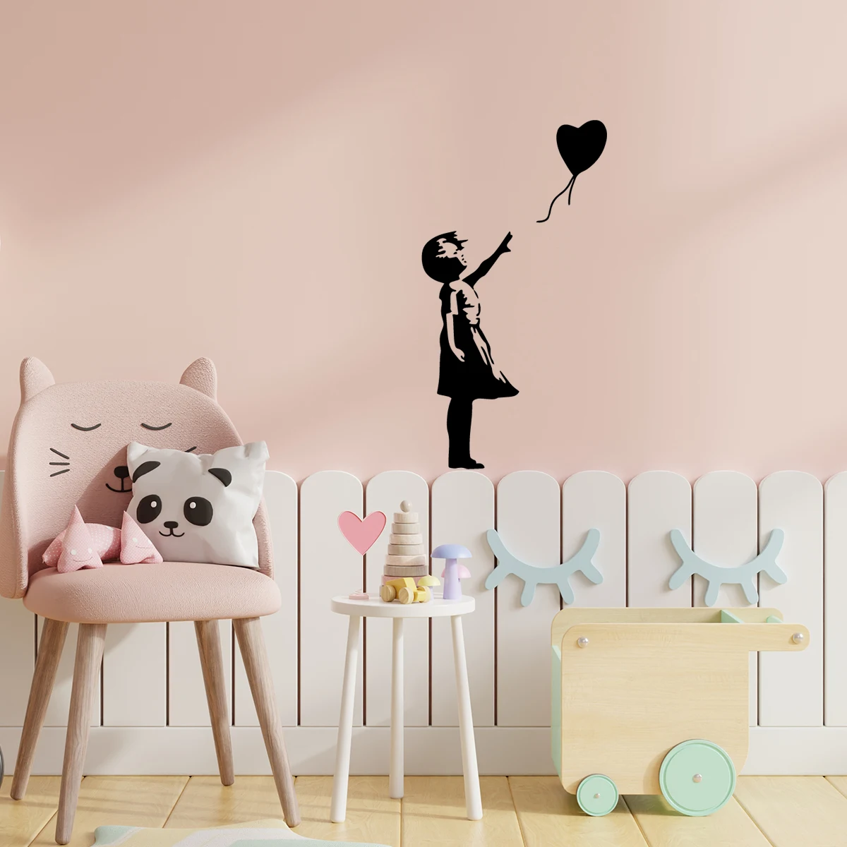 1pc Banksy Wall Art decorazione della casa decorazione moderna decorazione della stanza dei bambini adesivo da parete per la decorazione del