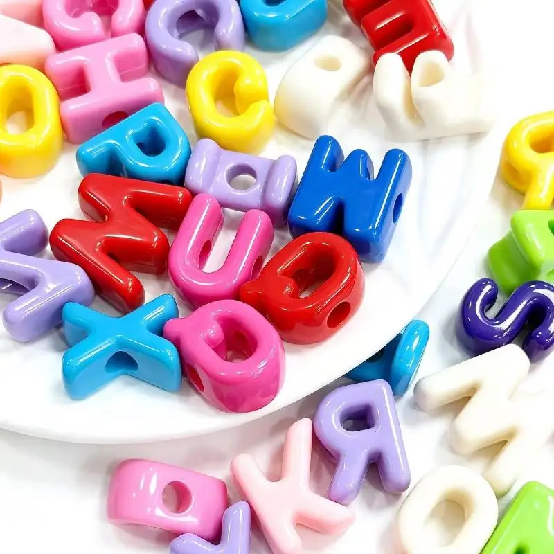 250 Grams 6mm Hole Letter Beads Mix A To Z For DIY Jewelry Making Kit Bracelet Key Chain And Educators To Learn Letters