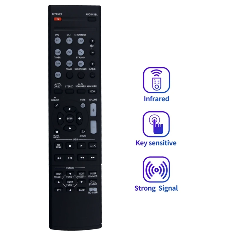 RC-929R Replace Remote Control for Pioneer Stereo AV Receiver Home Theater HTP-074 VSX-325 VSX-531 S-12A HTP-075