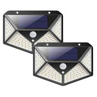 *Great 100 LED High Quality Outdoor Solar Powered Garden Lamp Waterproof Motion Sensor Solar Wall Garden 4PCS