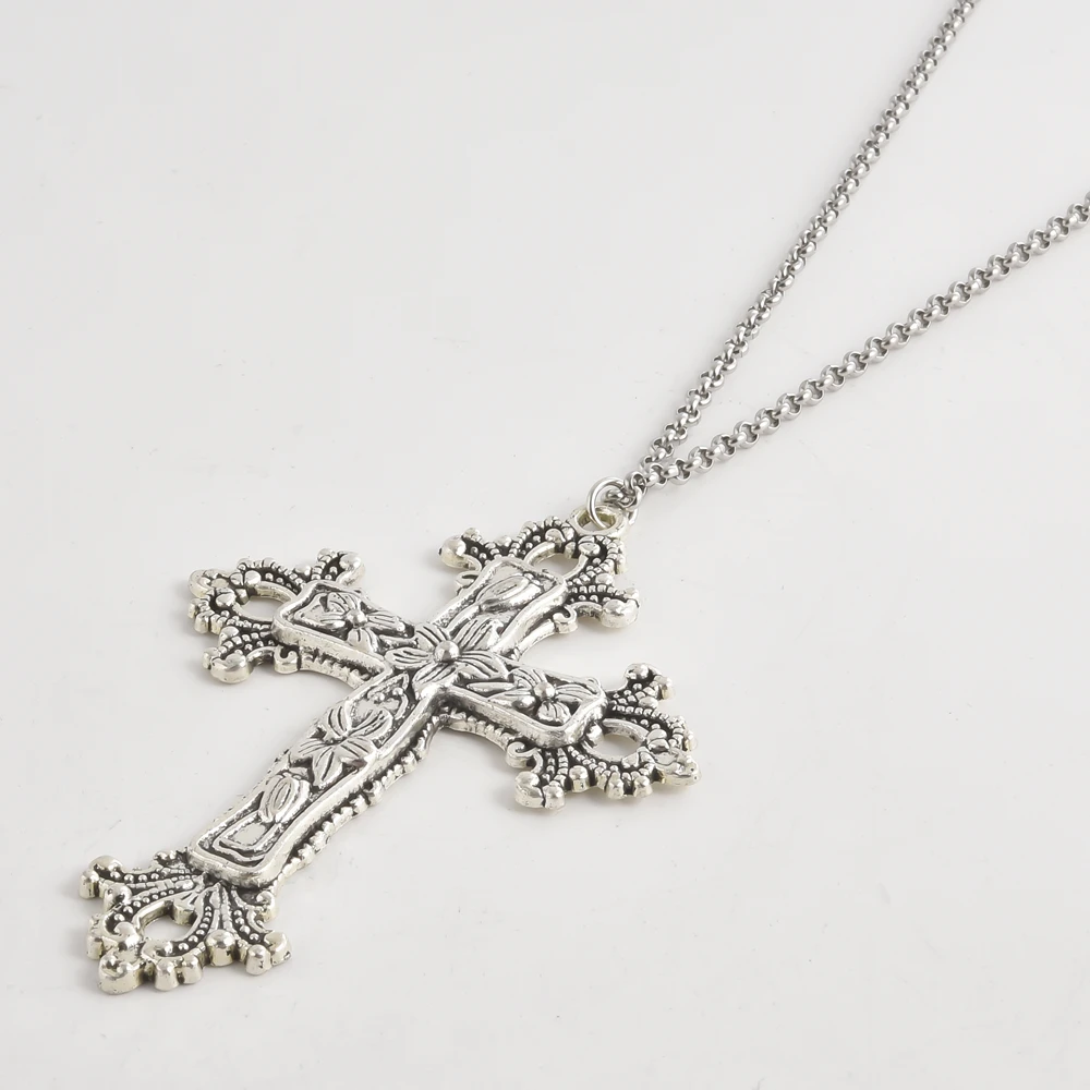 Classic Religion Jesus Faith Cross Charms Chain Necklaces чокер  For Women Choker Collares Mujer Party Gift Jewelry Making