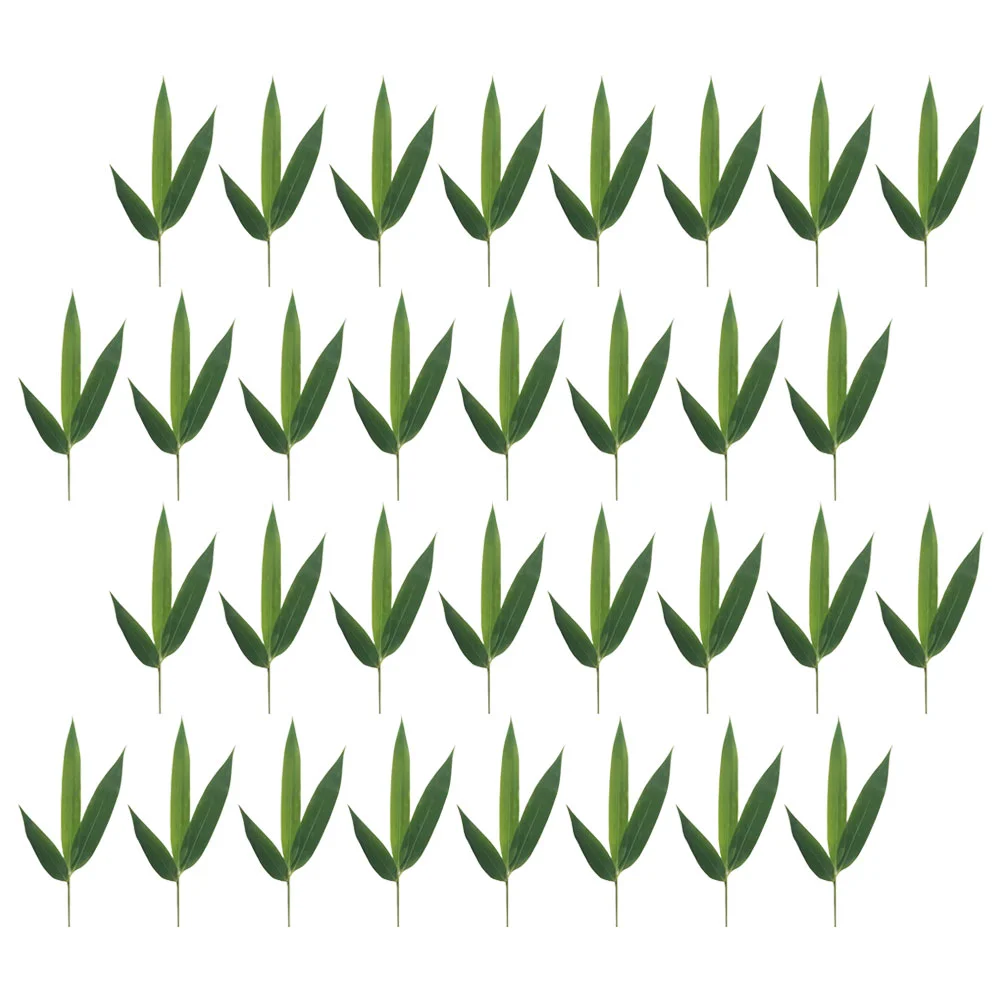 100 Pcs Suite Sushi Bamboo Leaves Plates Artificial for Decorations Sashimi Dish Leaf